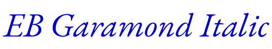 EB Garamond Italic Schriftart